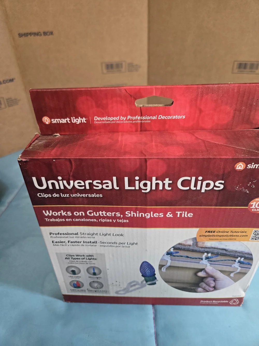 100 Universal Light Clips! Simple Living Solutions For Gutters, Shingles & Tile